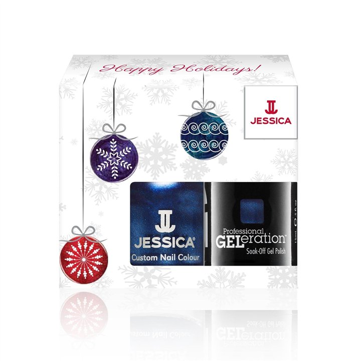 Winter Set Jessica: Custom Colors, Nail Polish, Light Up The Sky, 14.8 ml + Professional GELeration, Semi-Permanent Nail Polish,
