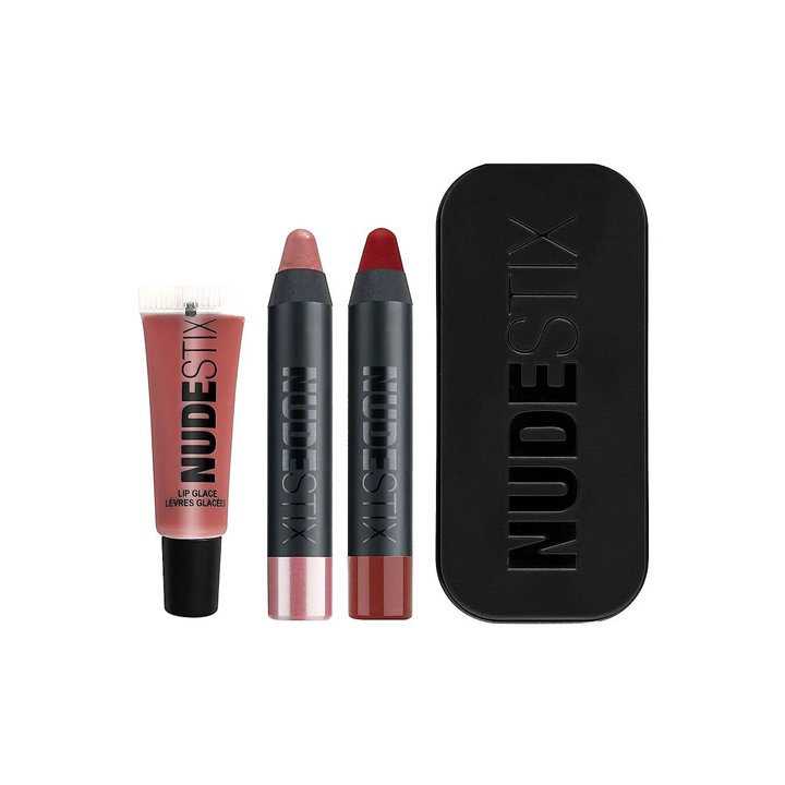 Set Nudestix: Red Hot Lips Mini Kit Royal, Cream Lipstick, 04, Nude, 2 ml + Red Hot Lips Mini Kit Royal, Cream Lipstick, Posh, 2