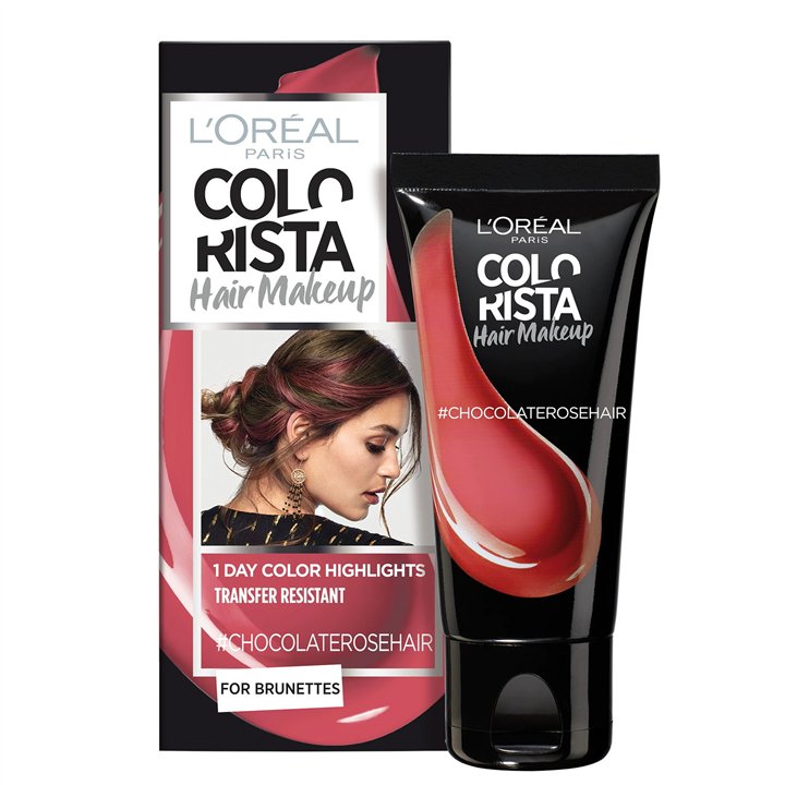 L'Oreal Paris, Colorista Hair Makeup, Semi-Permanent Hair Dye,  #CHOCOLATEROSEHAIR, 30 ml - Teknashop Ltd