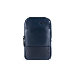 Piquadro, Piquadro, Phone Organizer, Leather Crossbody Bag, Blue, 18 x 12 x 2.50 cm, For Men - Teknashop Ltd