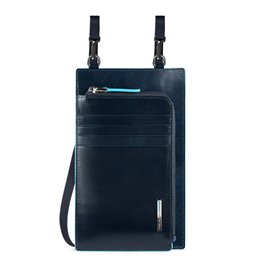 Piquadro, Tasche, Leather Crossbody Bag, Blue, 11.5 x 19 x 2 cm, For Men - Teknashop Ltd
