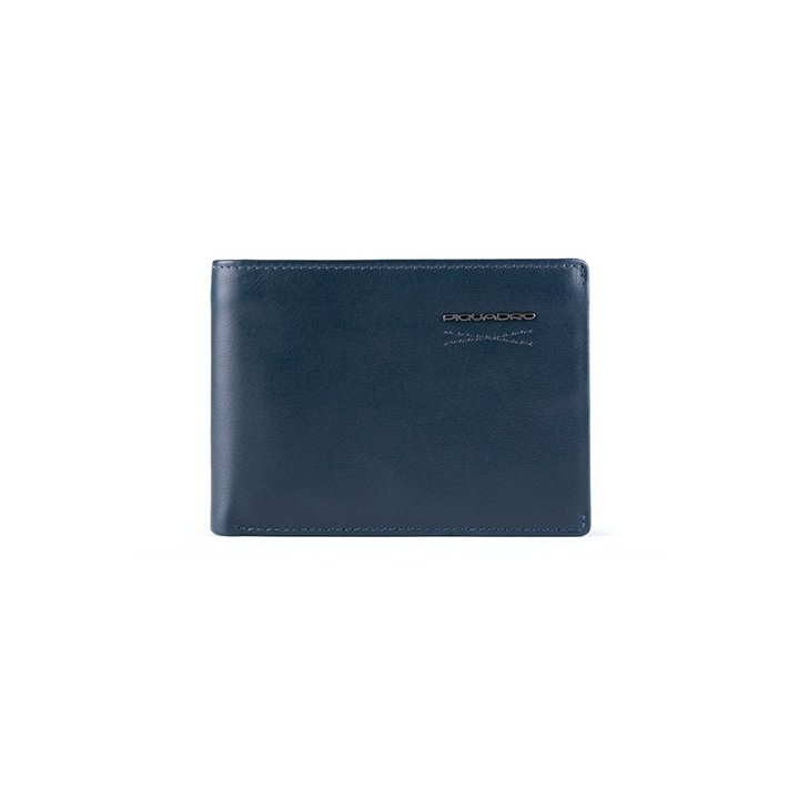 Piquadro, Obidos, Leather Wallet, Slim, PU4823W110R, Navy Blue, For Men - Teknashop Ltd