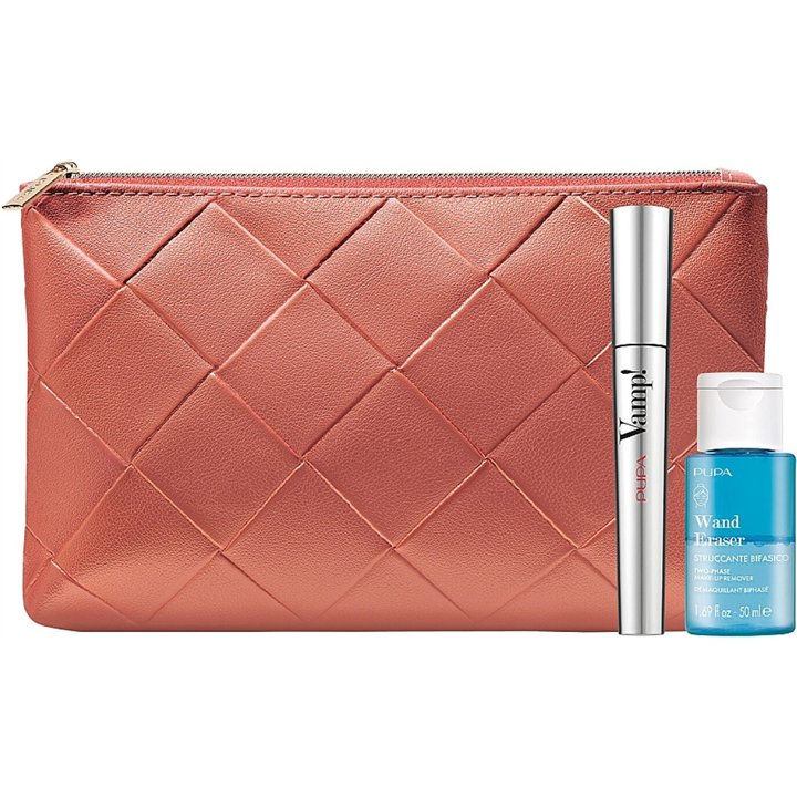 Set Pupa: Wand Eraser, Cleansing Toner, 50 ml + Vamp! Definition, Paraben-Free, Waterproof, Lash Defining, Mascara, 001, Extra B
