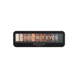 Profusion Cosmetics, Chestnut Eyes, Eyeshadow Palette, 12 Shades, 25 g - Teknashop Ltd