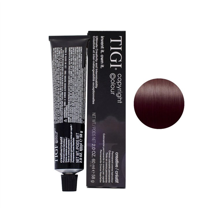 Tigi, Colour Creative, Permanent Hair Dye, 4/2 Medium Brown Violet, 60 ml - Teknashop Ltd