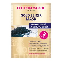 Set Duo, Dermacol, Gold Elixir, Caviar Extract, Anti-Ageing, Cream Mask, For Face, 2 pcs, 8 g - Teknashop Ltd