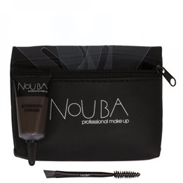 30 Set Nouba: Nouba, Eyebrow Brush + Nouba, Eyebrow Gel, 7 ml + Textile Makeup Bag, Black - Teknashop Ltd