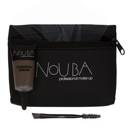 20 Set Nouba: Nouba, Eyebrow Brush + Nouba, Eyebrow Gel, 7 ml + Textile Makeup Bag, Black - Teknashop Ltd