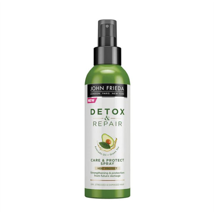John Frieda, Detox & Repair, Avocado Oil, Hair Spray, Heat Protection, 100 ml - Teknashop Ltd