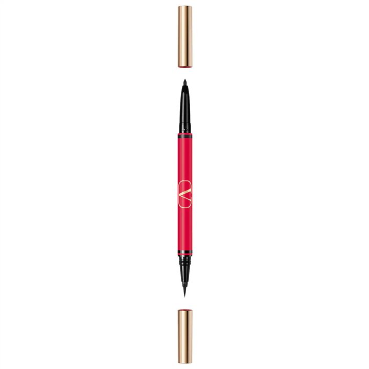 Valentino, Twin Liner, Double-Ended, Gel Pencil Eyeliner, 02, Black & Rosso, 8 g - Teknashop Ltd