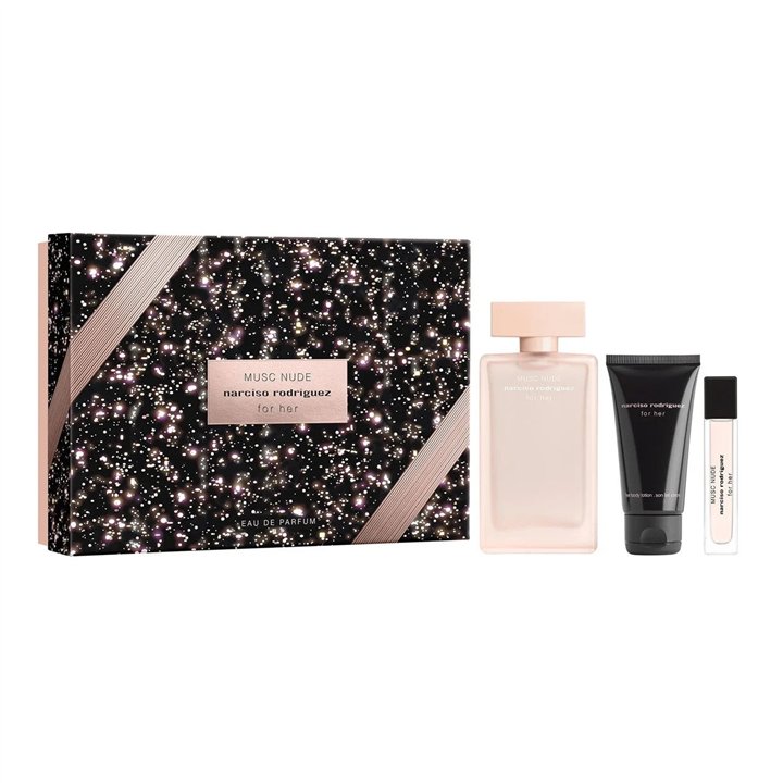 Set Narciso Rodriguez: Musc Nude, Eau De Parfum, For Women, 100 ml + Musc Nude, Hydrating, Body Lotion, 50 ml + Musc Nude, Eau D