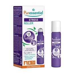 Puressentiel, Stress, Essential Oils, For Stress Relief, Roll-On Body Oil, For Head, 5 ml - Teknashop Ltd
