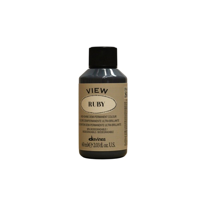 Davines, View, Demi-Permanent Hair Dye,  Ruby, 60 ml - Teknashop Ltd