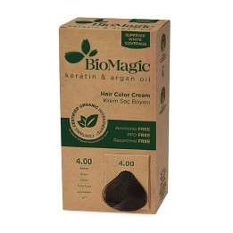 Biomagic, Biomagic, Permanent Hair Dye, 4/00 4 Medium Brown, 250 ml *Tester - Teknashop Ltd
