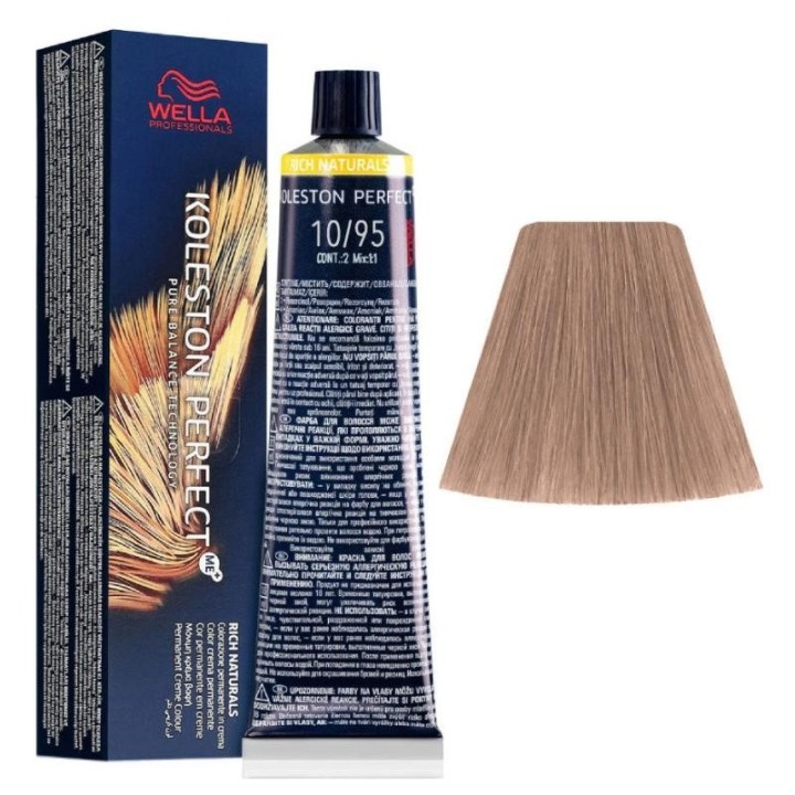 Wella Professionals, Koleston Perfect Me+, Permanent Hair Dye, 10/95 , 60 ml *Tester - Teknashop Ltd