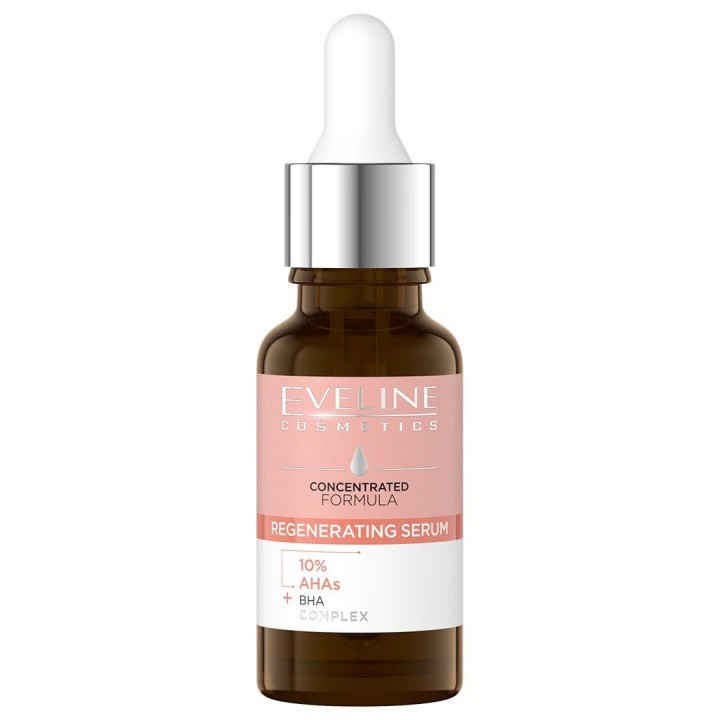 Eveline Cosmetics, Concentrated Formula, AHA/BHA, Regenerating, Serum, For Face, 18 ml *Tester - Teknashop Ltd
