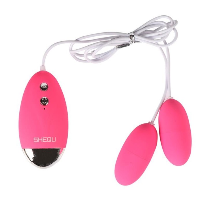 Double Vibrating Egg Silicone Yuesi - SQ-V10006E - Teknashop Ltd