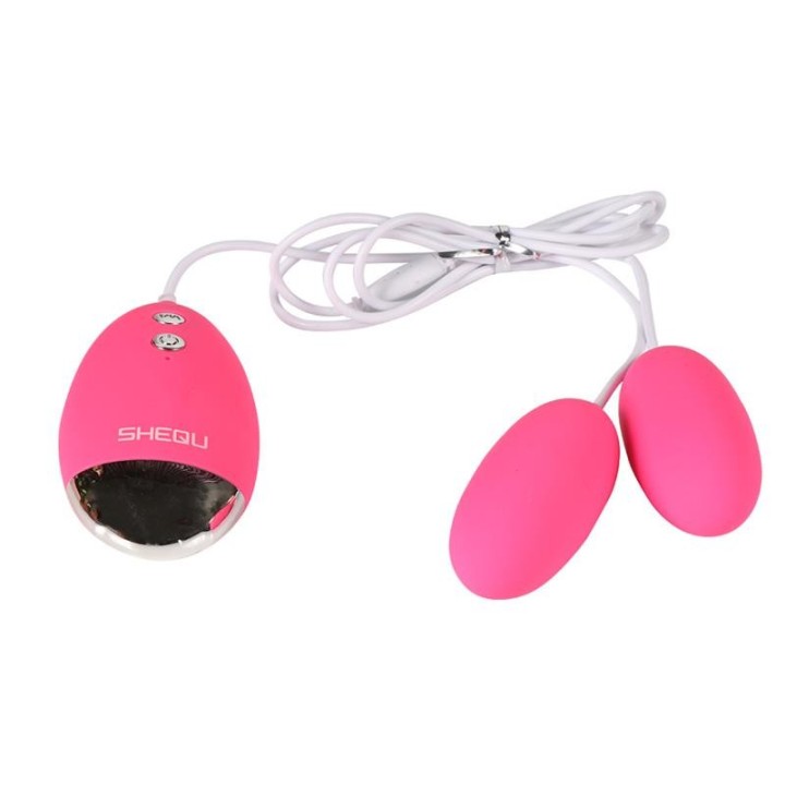Double Vibrating Egg Silicone Yuesi - SQ-V10006E - Teknashop Ltd