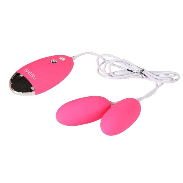 Double Vibrating Egg Silicone Yuesi - SQ-V10006E - Teknashop Ltd