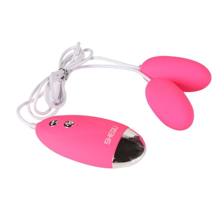 Double Vibrating Egg Silicone Yuesi - SQ-V10006E - Teknashop Ltd