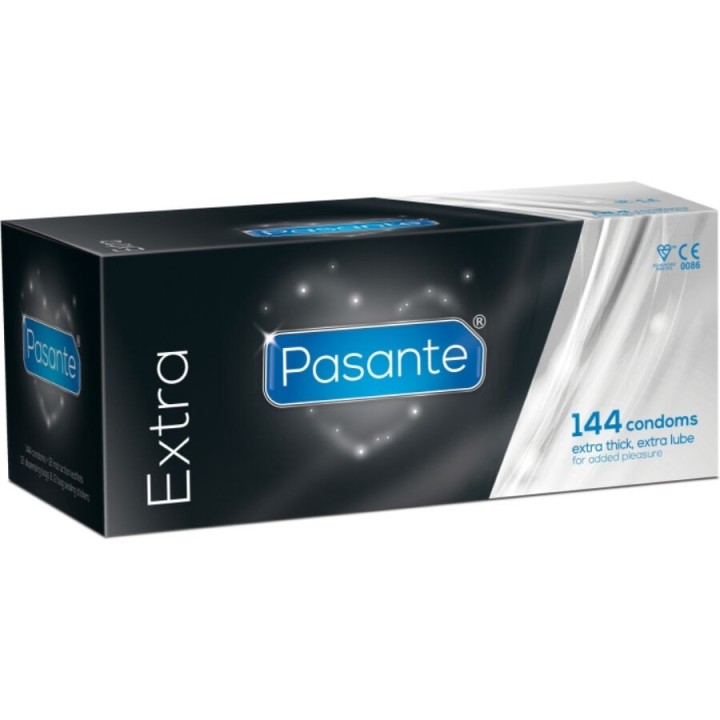 PASANTE - EXTRA EXTRA THICK CONDOMS WITH ADDITIONAL LUBRICATION 144 PACK - D-227183 - Teknashop Ltd