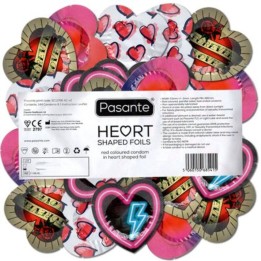 PASANTE - CONDOMS RED HEART SHAPE BAG 144 UNITS - D-236446 - Teknashop Ltd