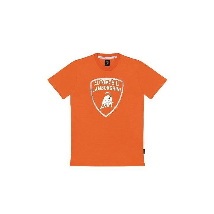 LAMBORGHINI SIZE L MENSCLASSIC BIG LOGO T-SHIRT ORANGE XANTO - LCSWB7TM-450-L - Teknashop Ltd
