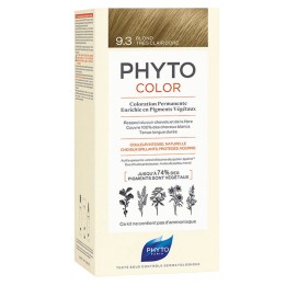 Phyto, Color, Permanent Hair Dye, 9.3 Very Light Golden Blonde, 50 ml - Teknashop Ltd