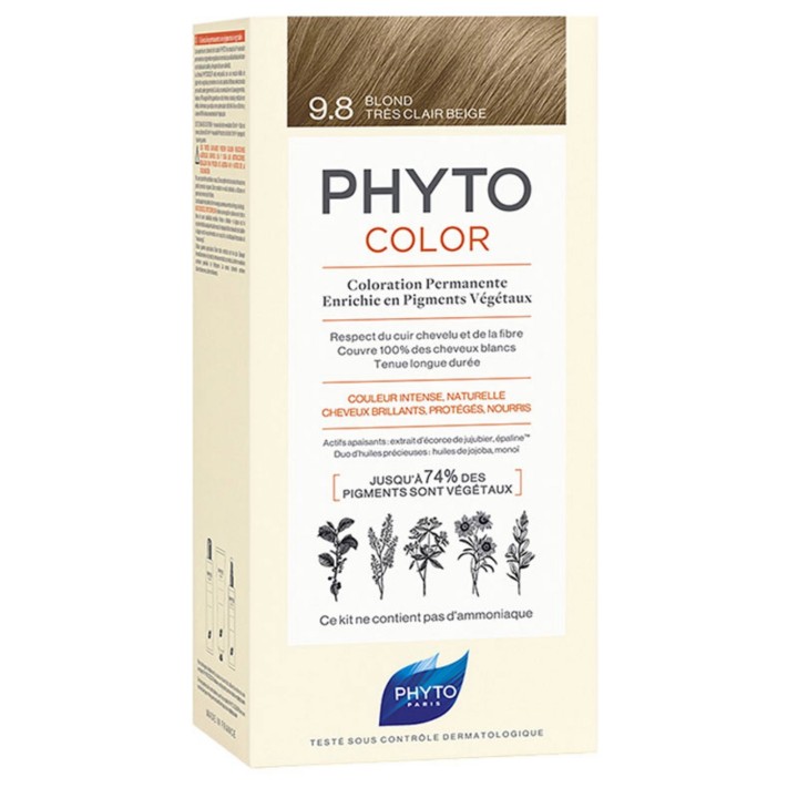 Phyto, Color, Permanent Hair Dye, 9.8 , 50 ml - Teknashop Ltd