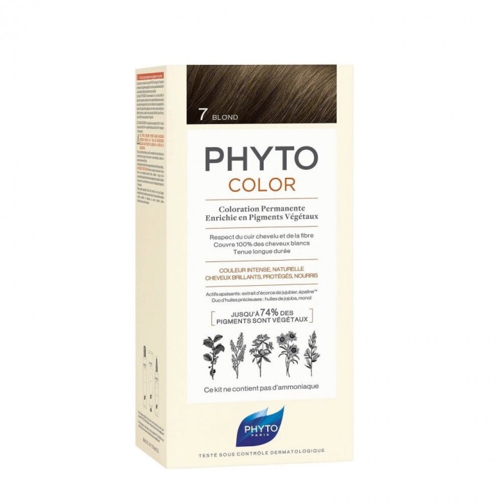 Phyto, Color, Permanent Hair Dye, 7 , 50 ml - Teknashop Ltd
