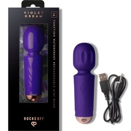 ROCKS-OFF - MINI RECHARGEABLE WAND 16 FUNCTIONS VIOLET DREAM - D-244964 - Teknashop Ltd