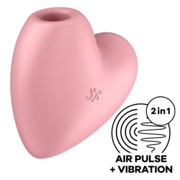 SATISFYER - CUTIE HEART AIR PULSE STIMULATOR & VIBRATOR PINK - D-231777 - Teknashop Ltd