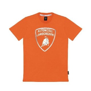 LAMBORGHINI SIZE XL MENS CLASSIC BIG LOGO T-SHIRT ORANGE XANTO - LCSWB7TM-450-XL - Teknashop Ltd