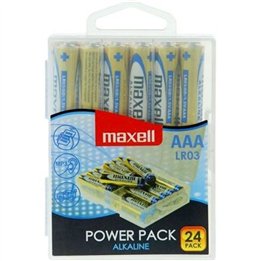 MAXELL - ALKALINE BATTERY AAA LR03 PACK * 24 BATTERIES - D-227513 - Teknashop Ltd