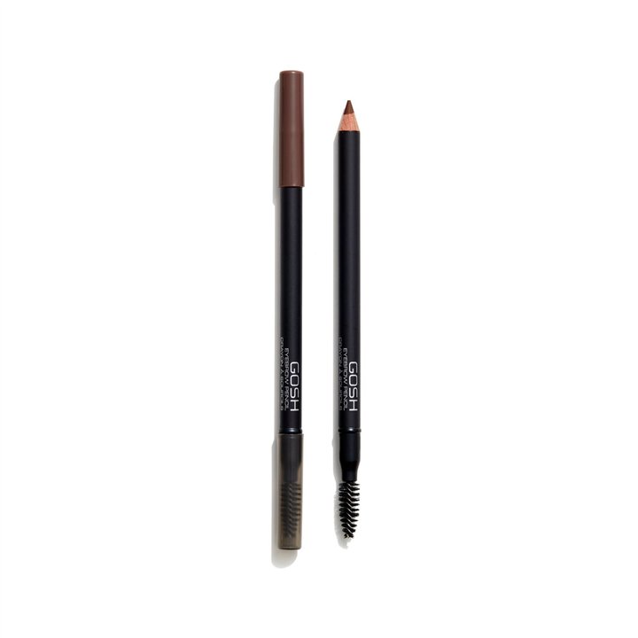 Gosh, Gosh, Double-Ended, Eyebrow Cream Pencil & Brush 2-In-1, 4, Mahogany, 1.2 g - Teknashop Ltd