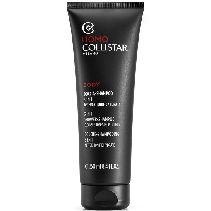 Collistar, Uomo, Hair Shampoo, Conditioner & Shower Gel 3-In-1, Cleaning, 250 ml - Teknashop Ltd