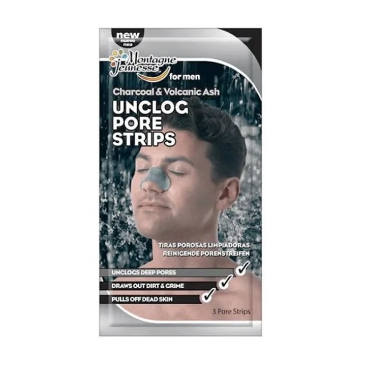Montagne Jeunesse Charcoal & Volcanic Ash Unclog Pore Strips 3 Units - unisex - Teknashop Ltd
