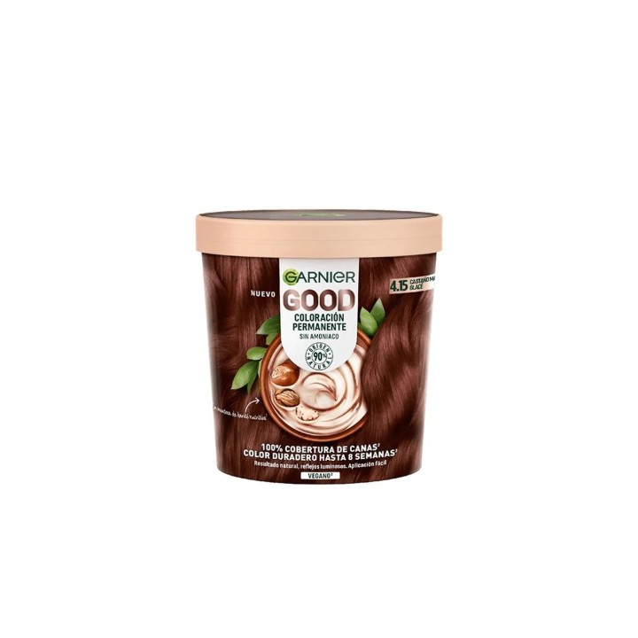 Garnier Good Coloración Permanente 4,15 Castaño Glacé 1 U - unisex - Teknashop Ltd