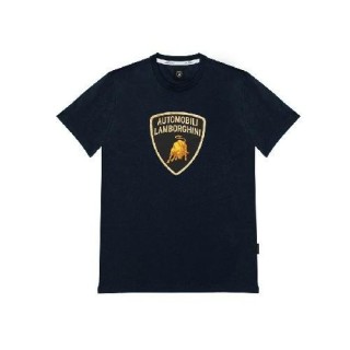 LAMBORGHINI SIZE XL MENS CLASSIC BIG LOGO T-SHIRT BLUE - LCSWZB7T6-500-XL - Teknashop Ltd