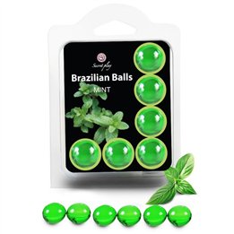 SECRETPLAY - SET 6 BRAZILIANS BALLS MINT - D-222209 - Teknashop Ltd