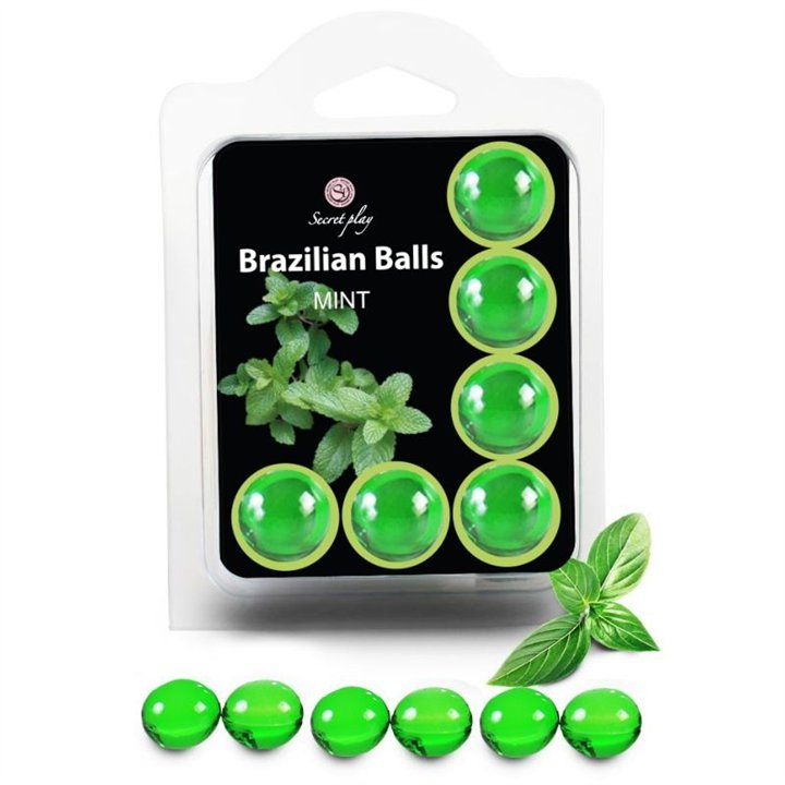 SECRETPLAY - SET 6 BRAZILIANS BALLS MINT - D-222209 - Teknashop Ltd