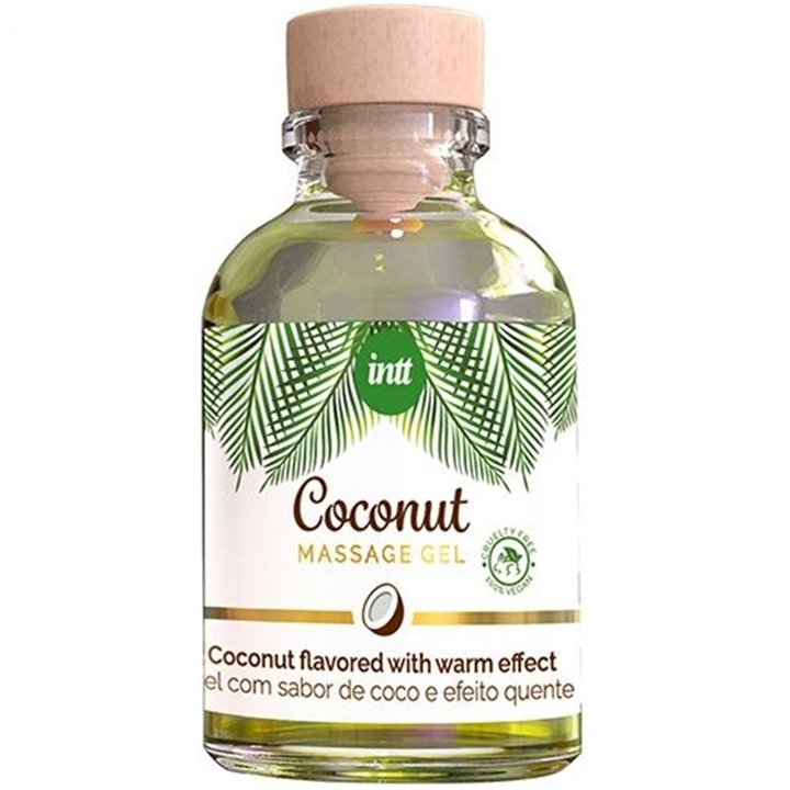 INTT - VEGAN MASSAGE GEL WITH COCONUT FLAVOR AND HEATING EFFECT - D-234931 - Teknashop Ltd