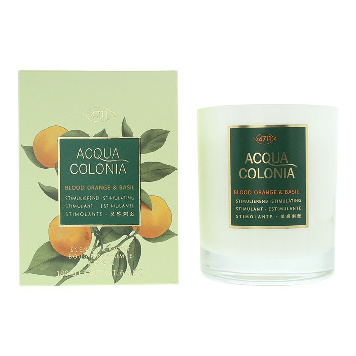 4711, Acqua Colonia, Blood Orange & Basil, Scented Candle, 180 g - Teknashop Ltd