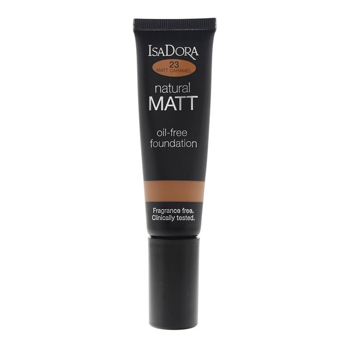 IsaDora, Natural Matt, Oil-Free, Matte, Liquid Foundation, 23, Caramel, 35 ml - Teknashop Ltd