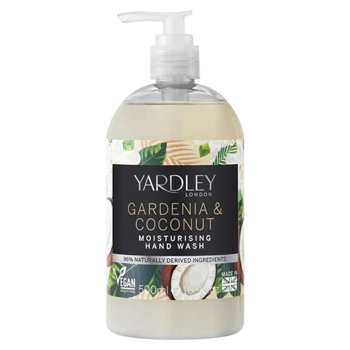 Yardley, Gardenia & Coconut Milk, Botanical, Cleanses, Hand Gel, 500 ml - Teknashop Ltd