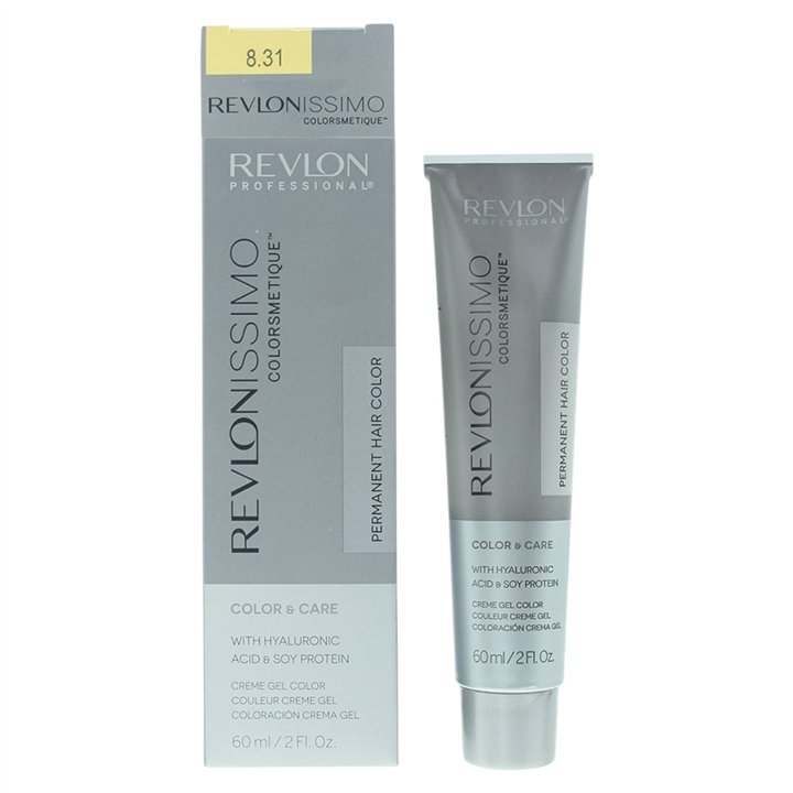 Revlon, Revlonissimo Colorsmetique, KER-HA Complex, Permanent Hair Dye, 8.31 Light Beige Blonde, 60 ml - Teknashop Ltd