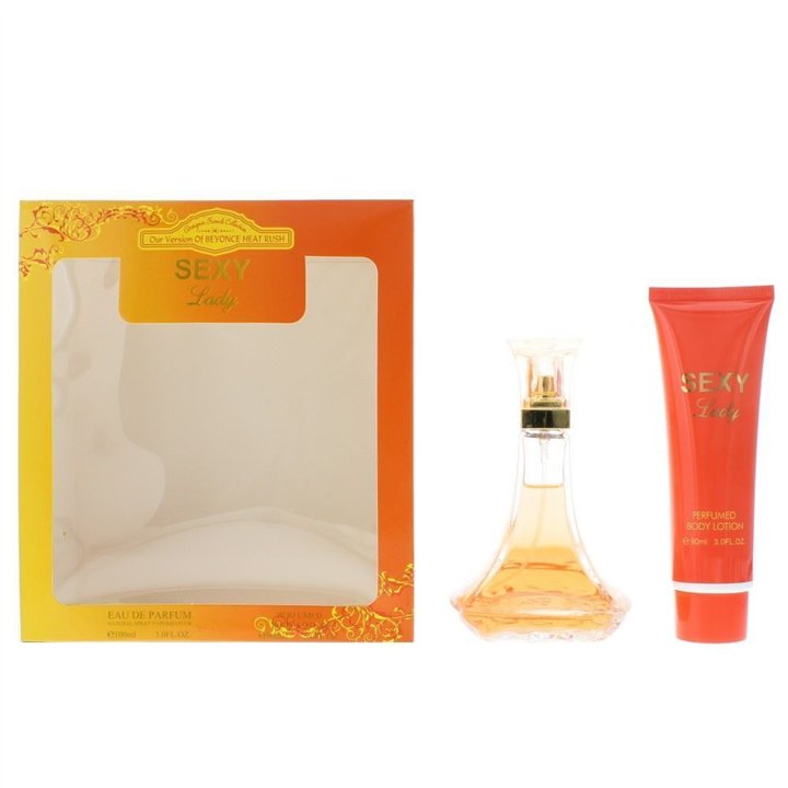 Set Designer French: Sexy Lady, Eau De Parfum, For Women, 100 ml + Sexy Lady, Hydrates, Body Lotion, 90 ml - Teknashop Ltd
