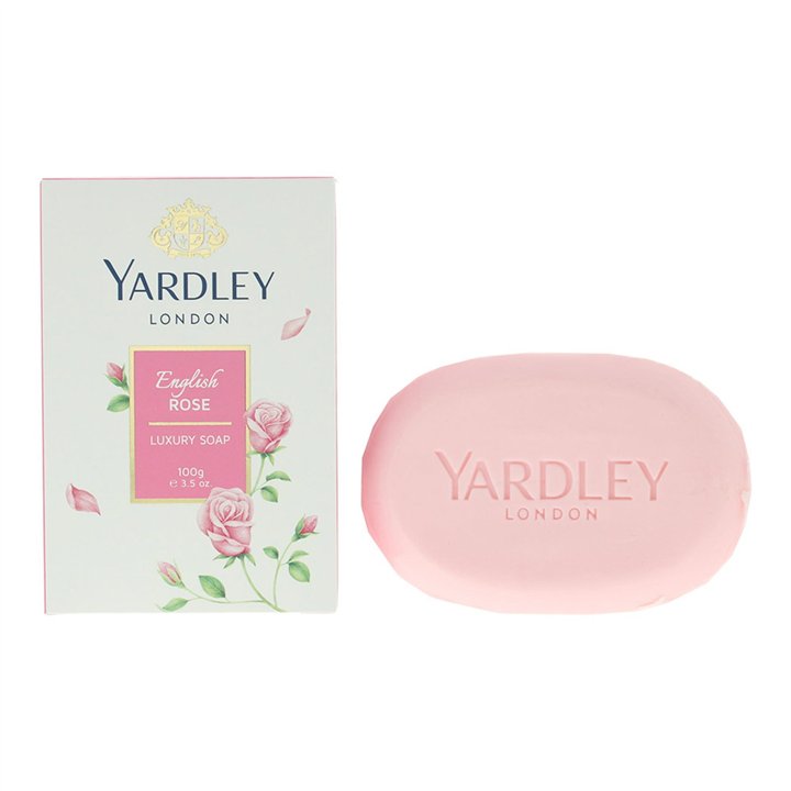 Yardley, English Rose, Soft, smooth, and delicately scented, English Rose, Massage Soap Bar, Rose oil, 100 g - Teknashop Ltd