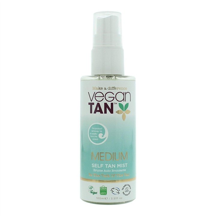 Vegan Tan, Medium, Tanning, Self-Tanning Mist, For Face & Neck, 100 ml - Teknashop Ltd