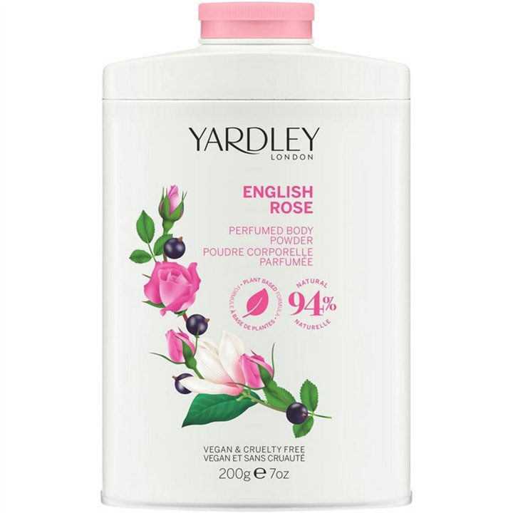Yardley, English Rose, Body Powder, 200 g - Teknashop Ltd